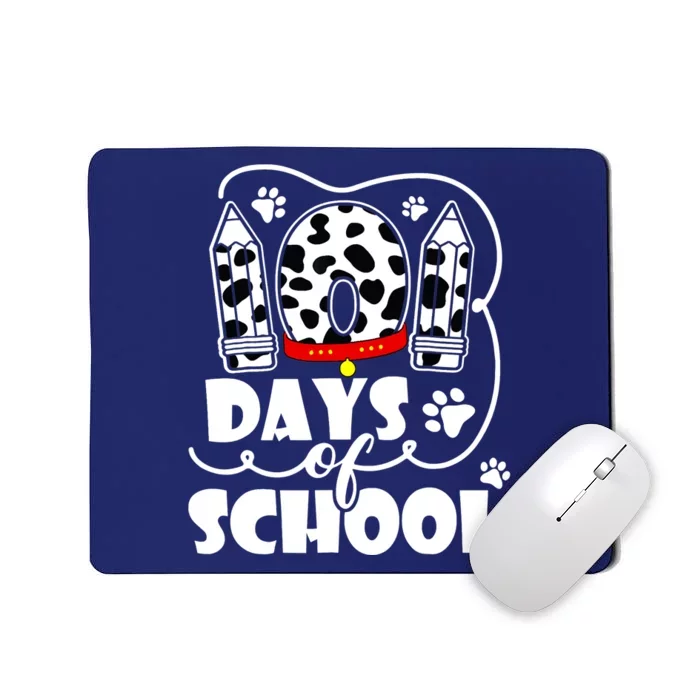 101 Days Of School Dalmatian Dog 100 Days Smarter Mousepad