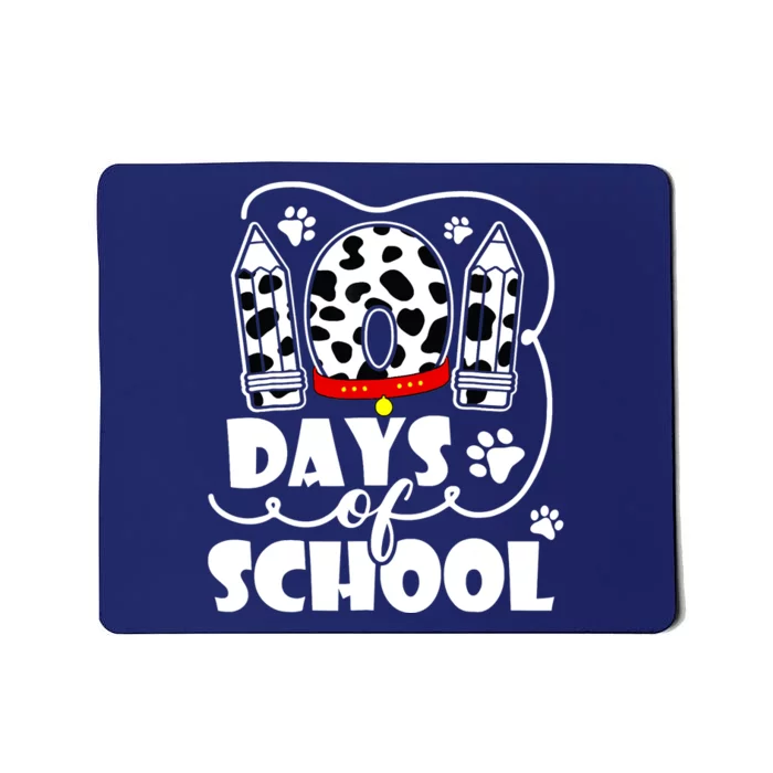 101 Days Of School Dalmatian Dog 100 Days Smarter Mousepad