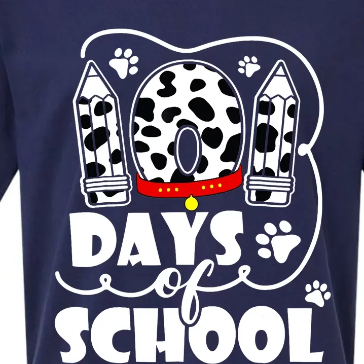 101 Days Of School Dalmatian Dog 100 Days Smarter Sueded Cloud Jersey T-Shirt