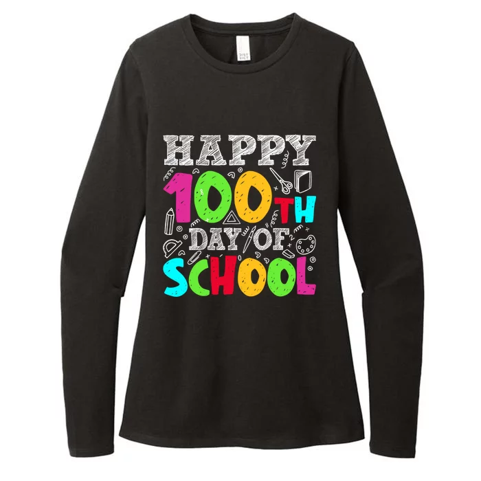 100th Day Of School Teachers Costume 100 Days Students Meaningful Gift Womens CVC Long Sleeve Shirt