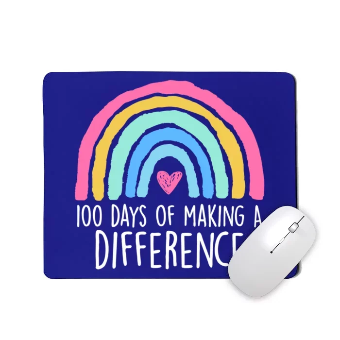 100 Days Of Making A Difference 100th Day Of School Teacher Gift Mousepad