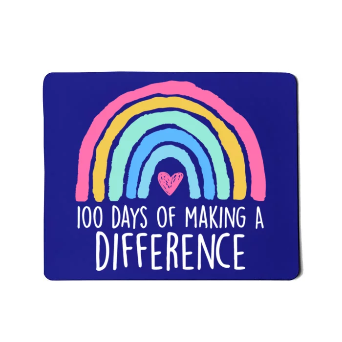 100 Days Of Making A Difference 100th Day Of School Teacher Gift Mousepad