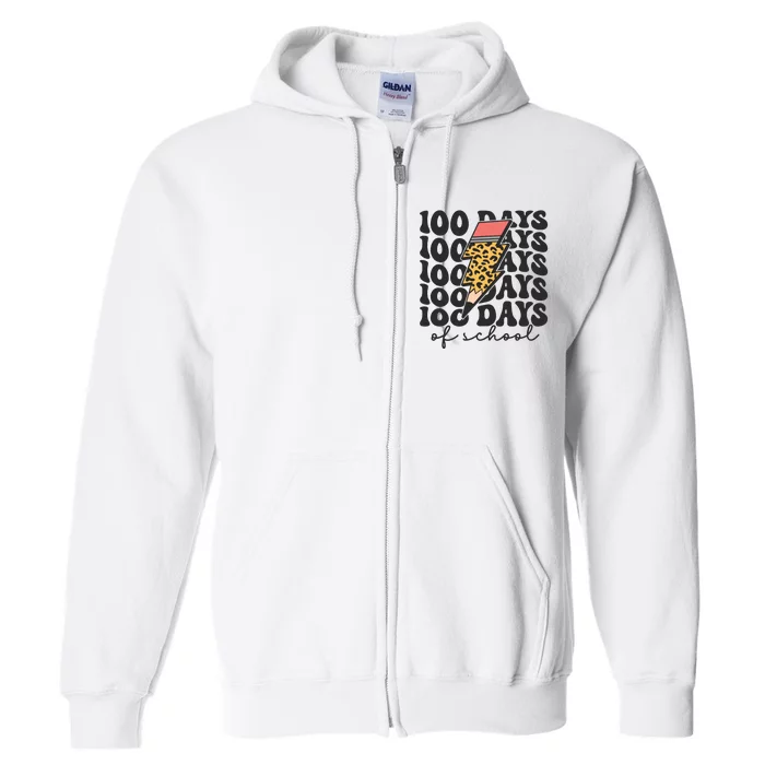 100 Days Of School Full Zip Hoodie