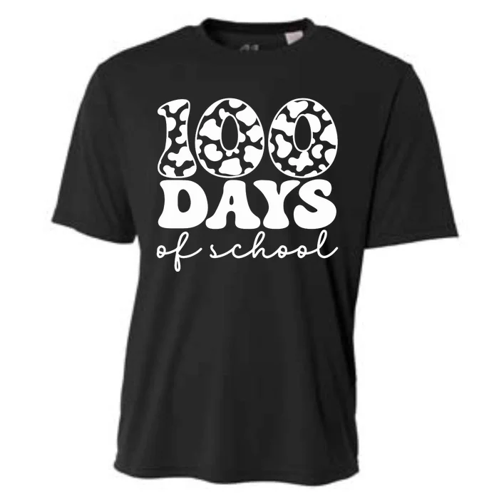 100 Days Of School Cow Cooling Performance Crew T-Shirt