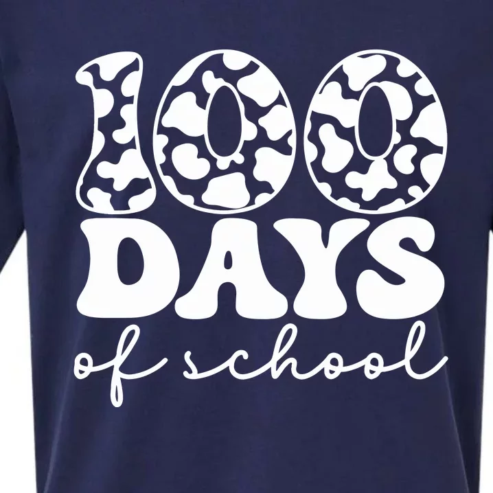 100 Days Of School Cow Sueded Cloud Jersey T-Shirt