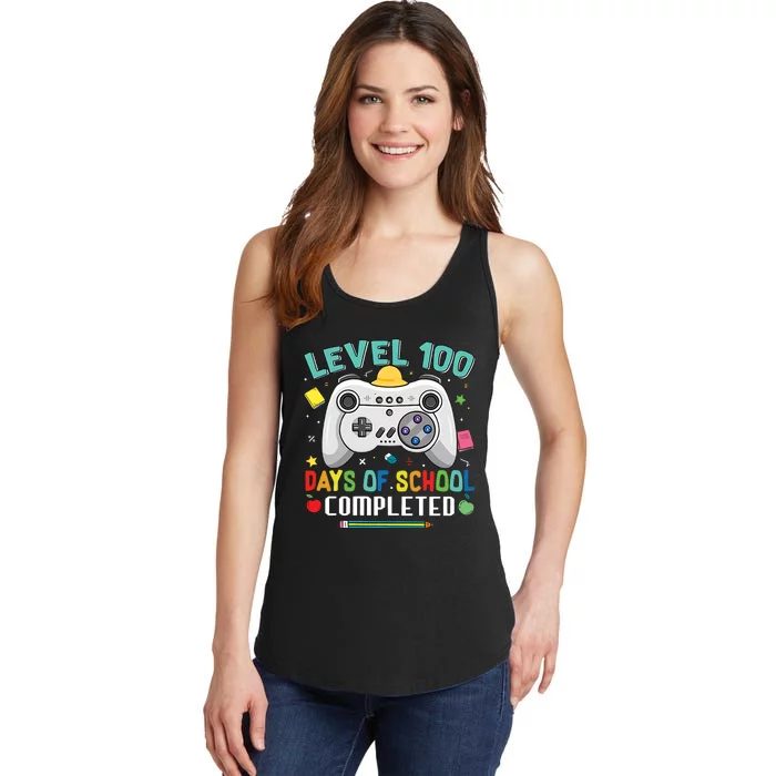 100 Days Of School Level Gamer 100 Days Of School Completed 100 Days Student Ladies Essential Tank