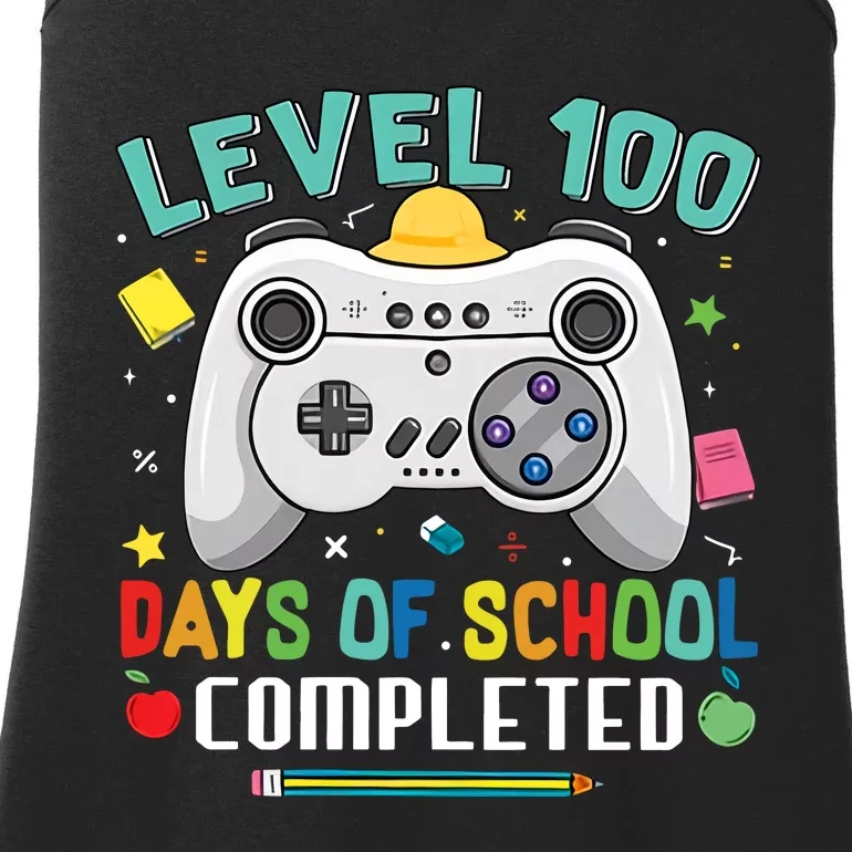 100 Days Of School Level Gamer 100 Days Of School Completed 100 Days Student Ladies Essential Tank