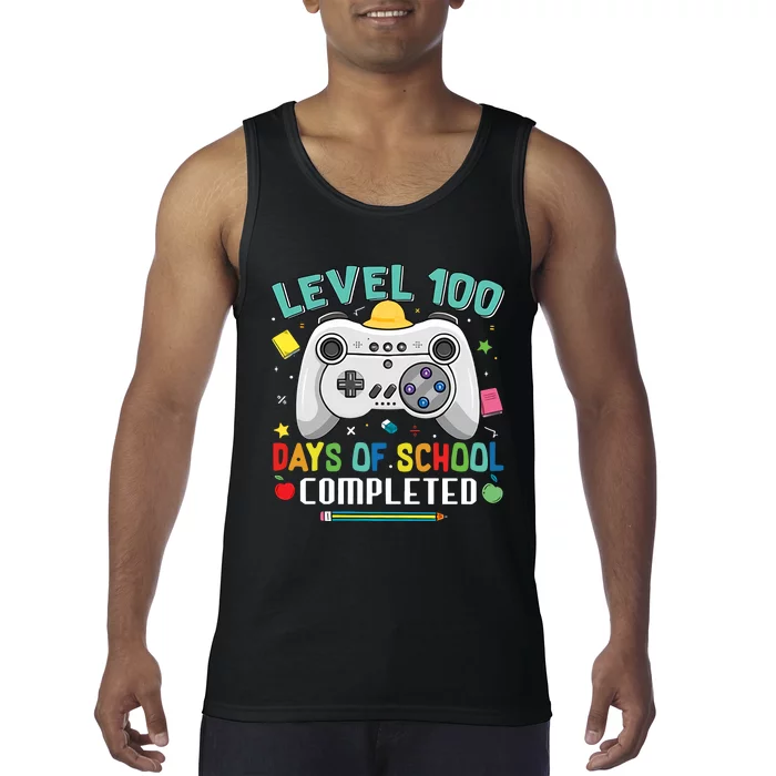 100 Days Of School Level Gamer 100 Days Of School Completed 100 Days Student Tank Top