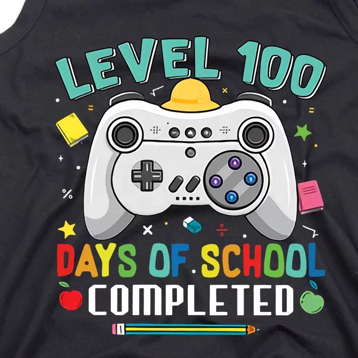 100 Days Of School Level Gamer 100 Days Of School Completed 100 Days Student Tank Top