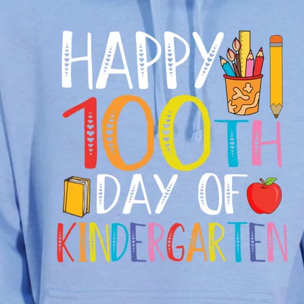 100th Day Of Kindergarten Teachers 100 Days Of School Gift Unisex Surf Hoodie