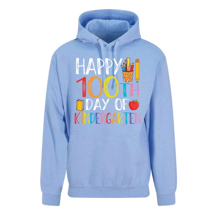 100th Day Of Kindergarten Teachers 100 Days Of School Gift Unisex Surf Hoodie