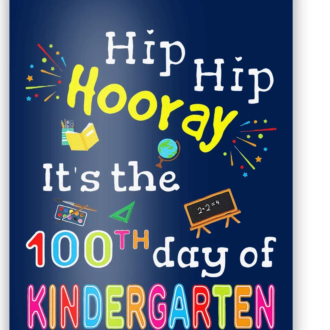 100 Days Of School Gifts For Kindergarten Teacher Poster