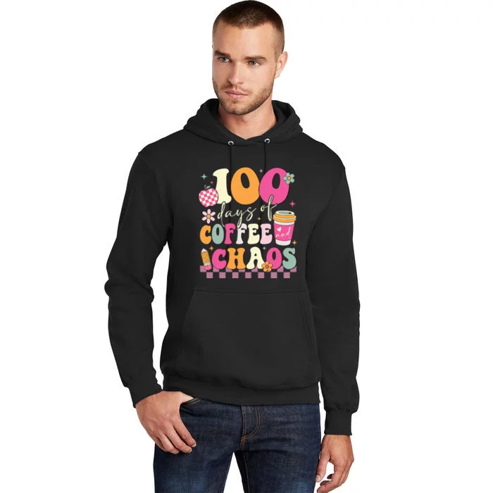 100 Days Of School Coffee Lover 100th Day Of School Teacher Tall Hoodie