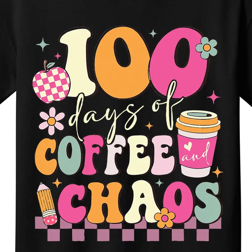 100 Days Of School Coffee Lover 100th Day Of School Teacher Kids T-Shirt