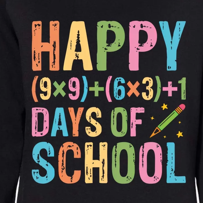 100th Day Of School Teacher 100 Days Of School Math Funny Gift Womens California Wash Sweatshirt