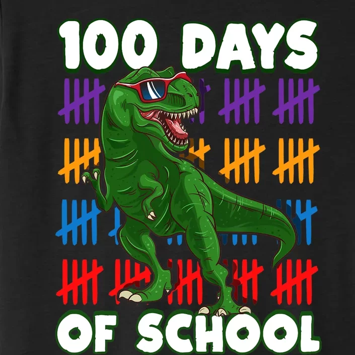 100 Days Of School 100th Day Dino ChromaSoft Performance T-Shirt