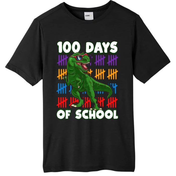 100 Days Of School 100th Day Dino ChromaSoft Performance T-Shirt