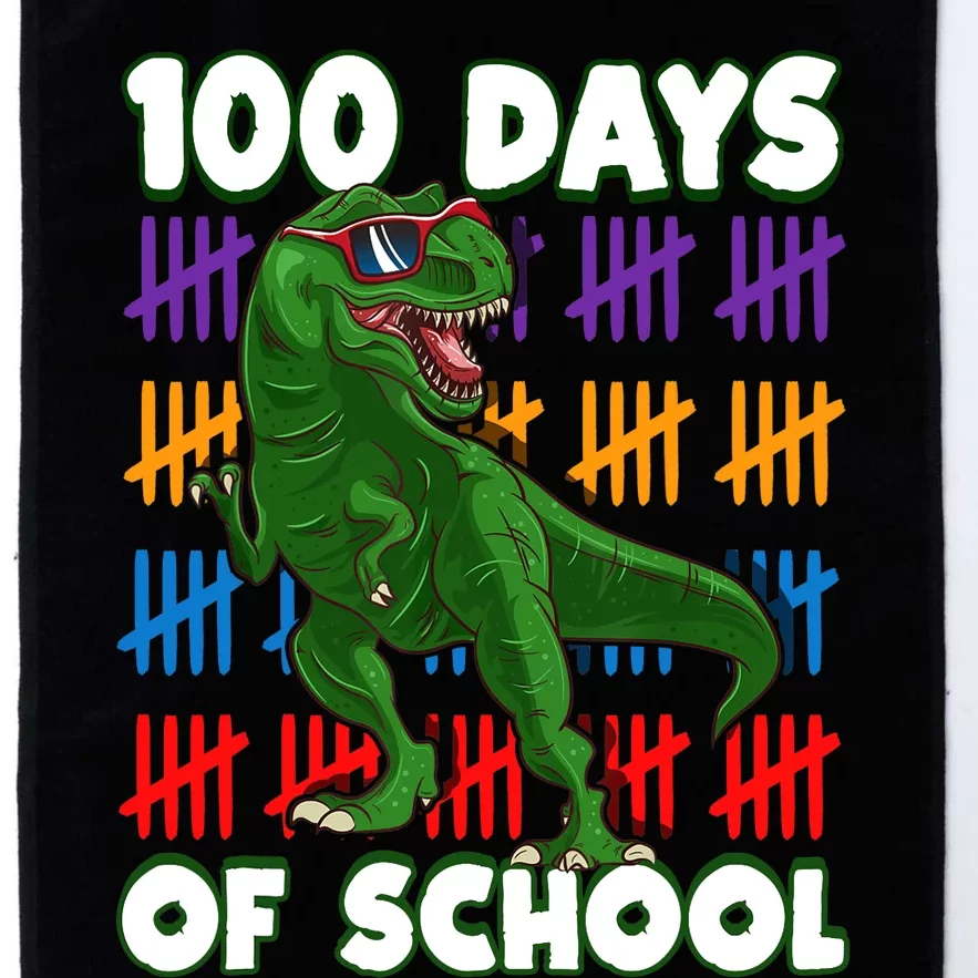 100 Days Of School 100th Day Dino Platinum Collection Golf Towel