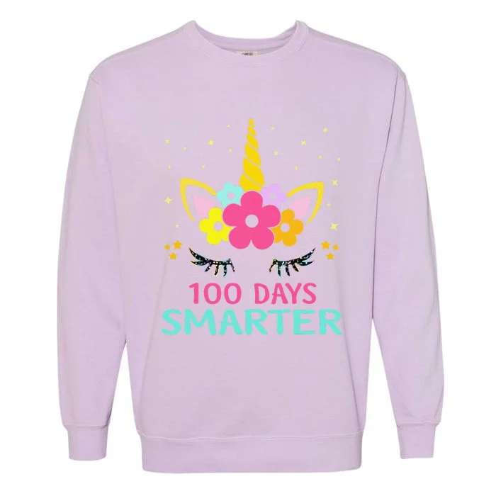 100 Days Of School Unicorn Costume Gift Garment-Dyed Sweatshirt