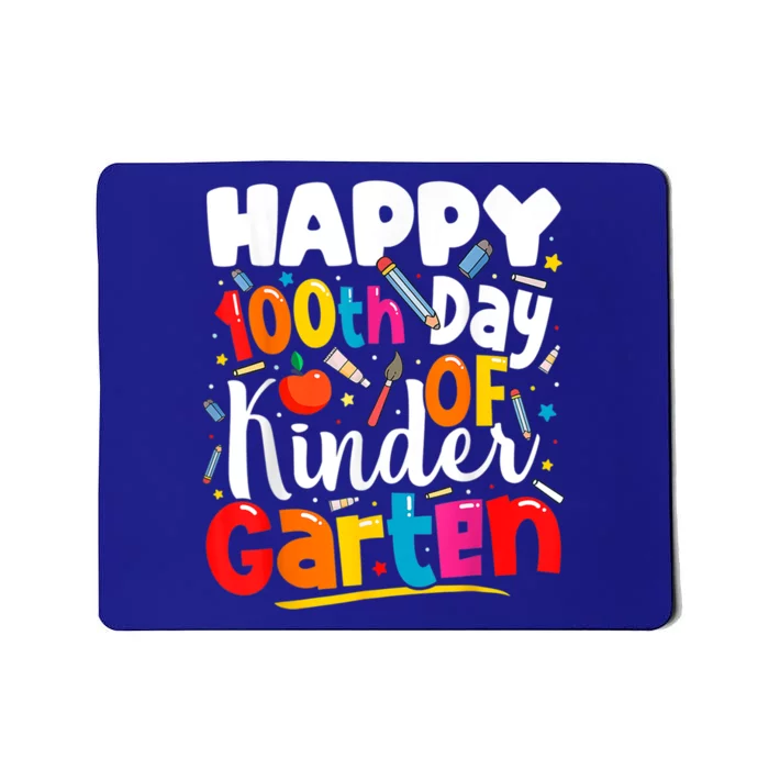 100th Day Of Kindergarten Teachers 100 Days Of School Cool Gift Mousepad