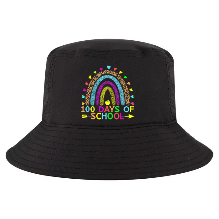 100 Days Of School Teacher Rainbow 100th Day Leopard Student Cool Comfort Performance Bucket Hat