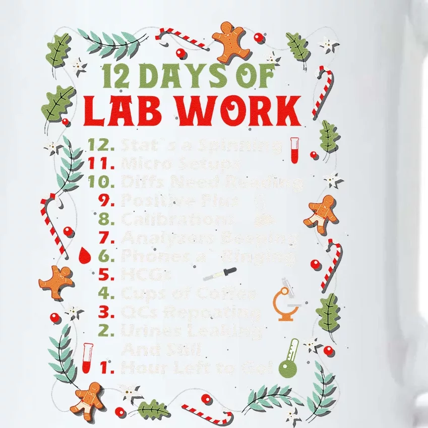 12 Days Of Lab Technician Christmas Funny Medical Laboratory Black Color Changing Mug