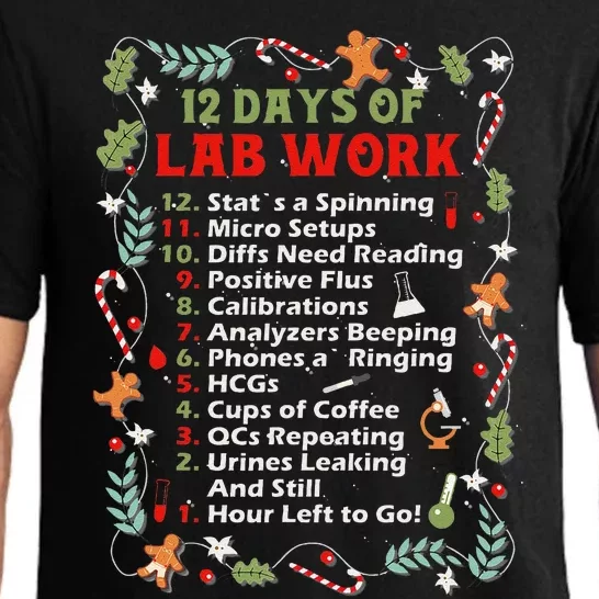 12 Days Of Lab Technician Christmas Funny Medical Laboratory Pajama Set