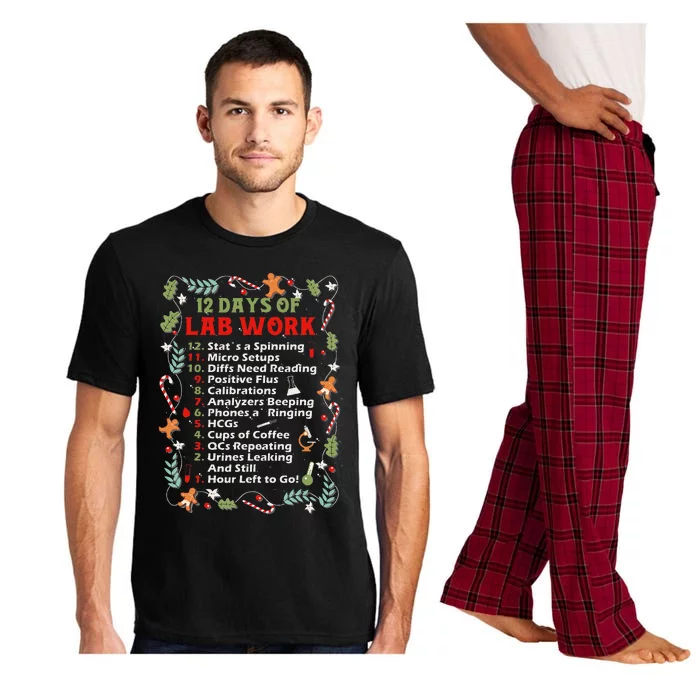 12 Days Of Lab Technician Christmas Funny Medical Laboratory Pajama Set