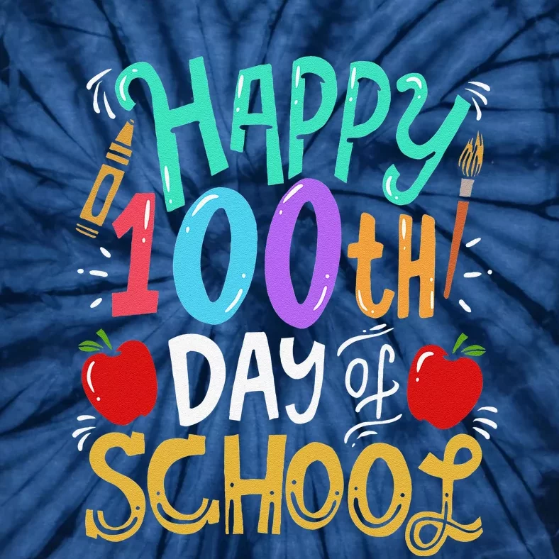 100 Days Of School Teacher Gift Tie-Dye T-Shirt