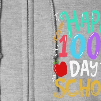 100 Days Of School Teacher Gift Full Zip Hoodie