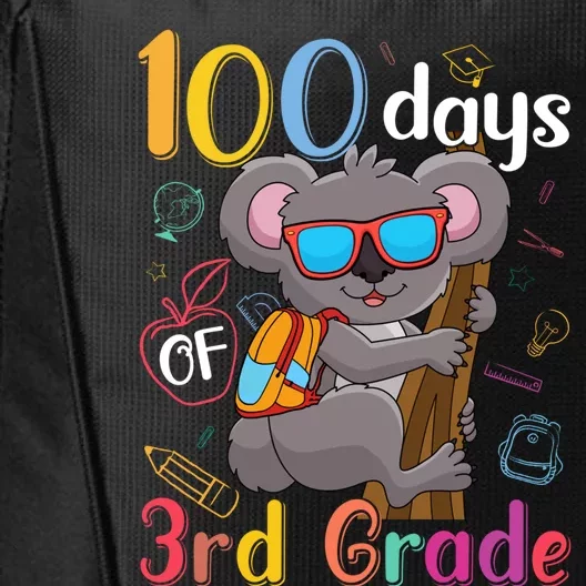 100 Days Of 3Rd Grade Koala 100Th Day School Third Grade Gift City Backpack