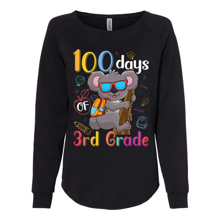 100 Days Of 3Rd Grade Koala 100Th Day School Third Grade Gift Womens California Wash Sweatshirt