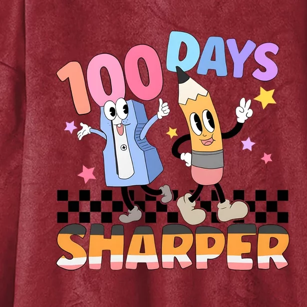 100 Days Of Sharper Back To School Hooded Wearable Blanket