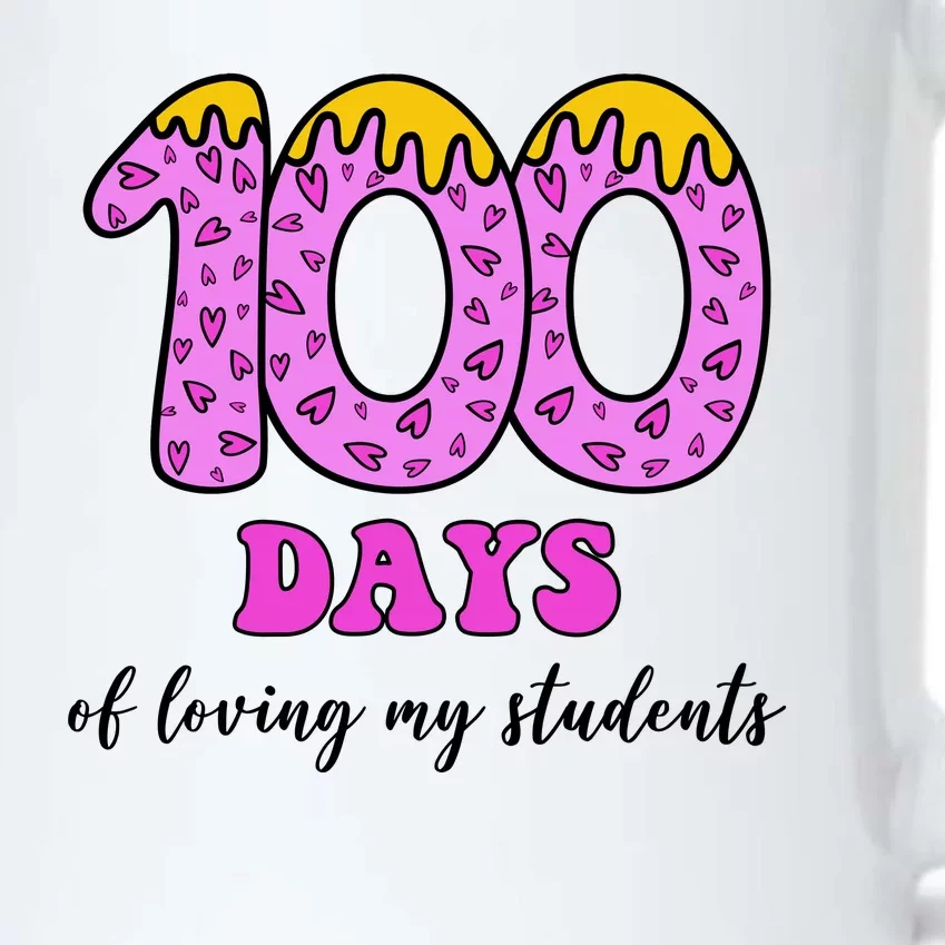 100 Days Of Loving My Students Teacher Celebration Black Color Changing Mug