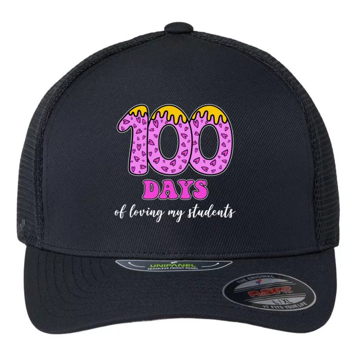 100 Days Of Loving My Students Teacher Celebration Flexfit Unipanel Trucker Cap