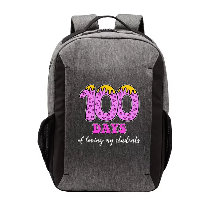 100 Days Of Loving My Students Teacher Celebration Vector Backpack