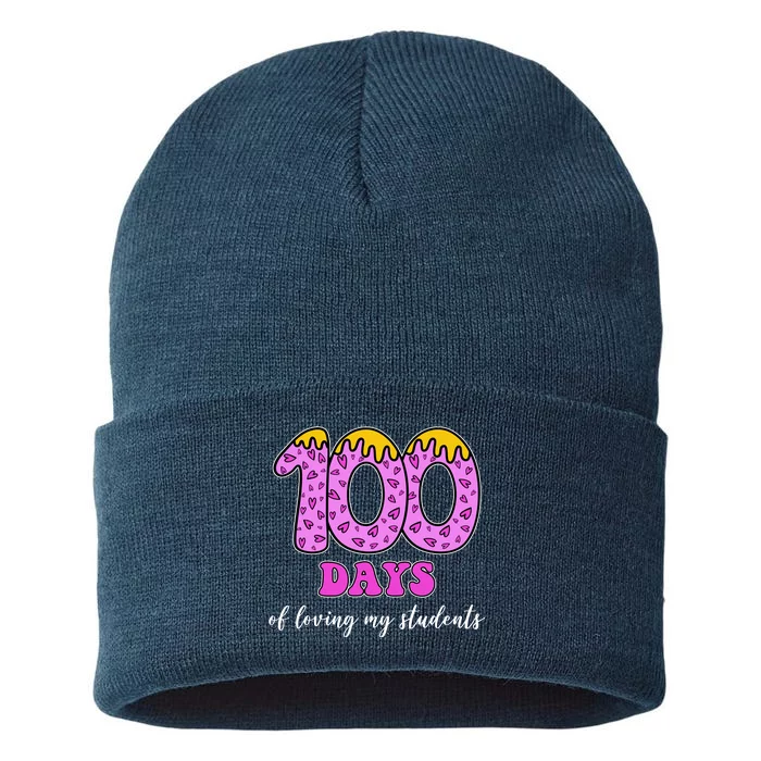 100 Days Of Loving My Students Teacher Celebration Sustainable Knit Beanie