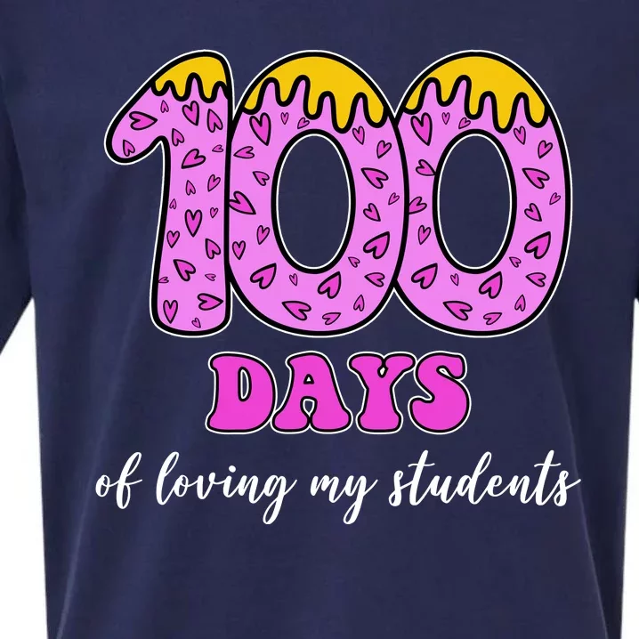 100 Days Of Loving My Students Teacher Celebration Sueded Cloud Jersey T-Shirt