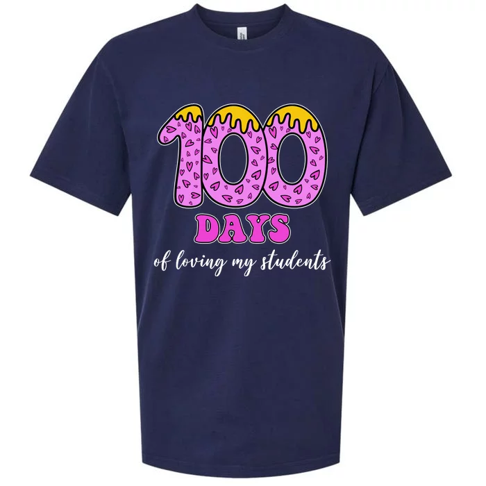 100 Days Of Loving My Students Teacher Celebration Sueded Cloud Jersey T-Shirt