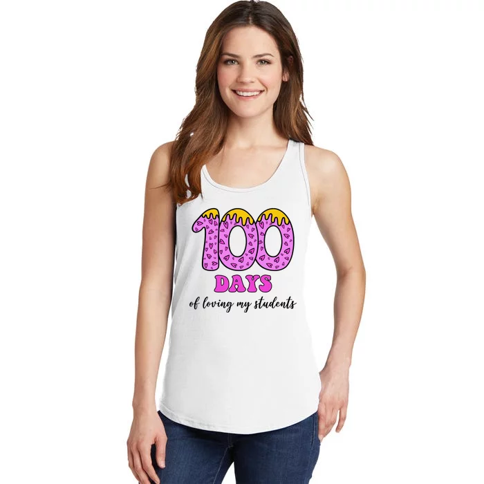 100 Days Of Loving My Students Teacher Celebration Ladies Essential Tank