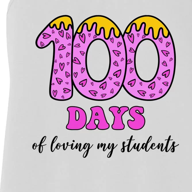 100 Days Of Loving My Students Teacher Celebration Women's Racerback Tank