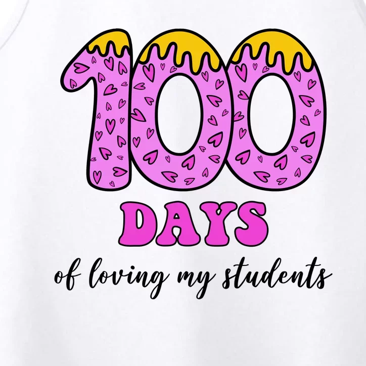 100 Days Of Loving My Students Teacher Celebration Performance Tank