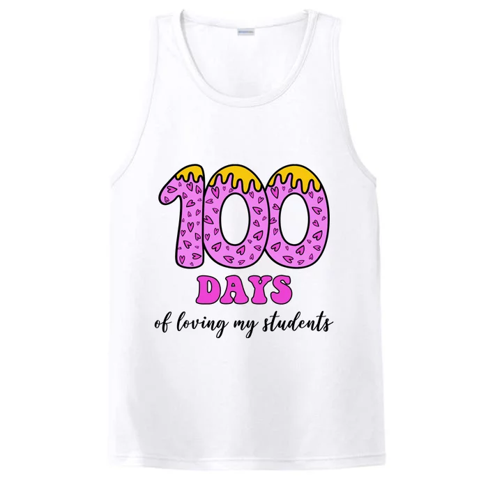 100 Days Of Loving My Students Teacher Celebration Performance Tank