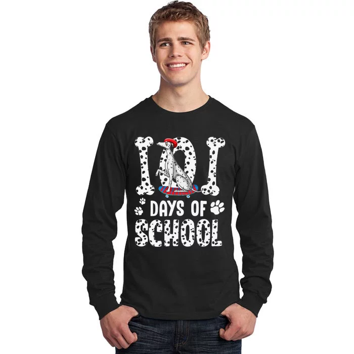 101 days of school dalmatian skateboard smarter Tall Long Sleeve T-Shirt