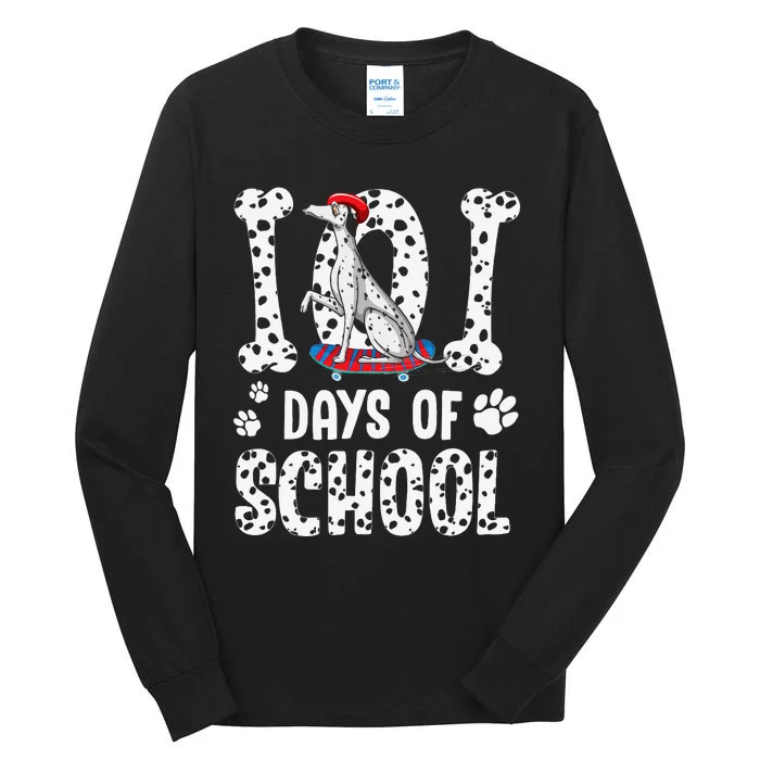 101 days of school dalmatian skateboard smarter Tall Long Sleeve T-Shirt