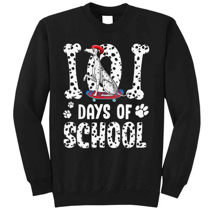 101 days of school dalmatian skateboard smarter Tall Sweatshirt