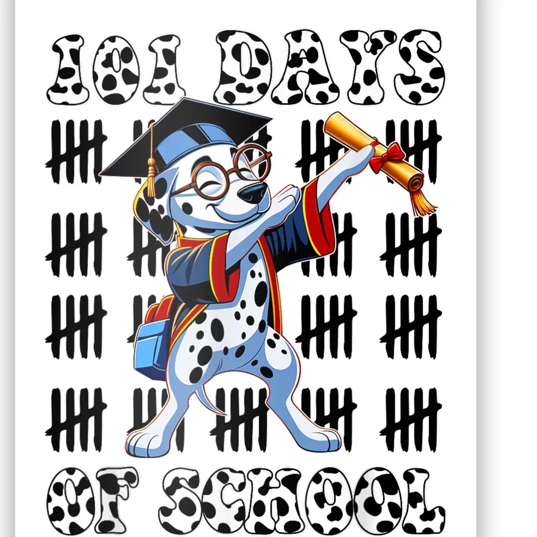 100 Days Of School Dalmatian Dog Boy Girl 100 Days Smarter Poster