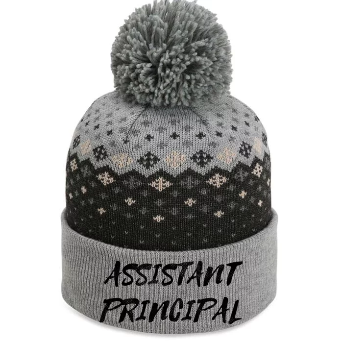 100 Days Of School Teacher's Day Cool Assistant Principal Gift The Baniff Cuffed Pom Beanie