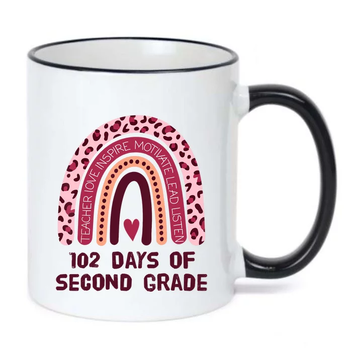 102 Day Of 2nd Grade Rainbow 102 Day Of Second Grade Black Color Changing Mug