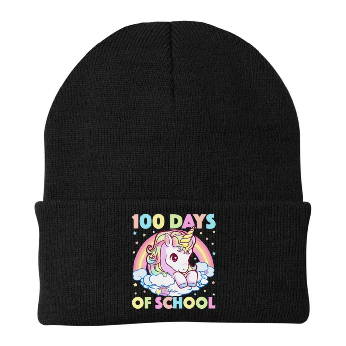 100th Day of School Unicorn 100 Magical Days Teacher Girls Knit Cap Winter Beanie